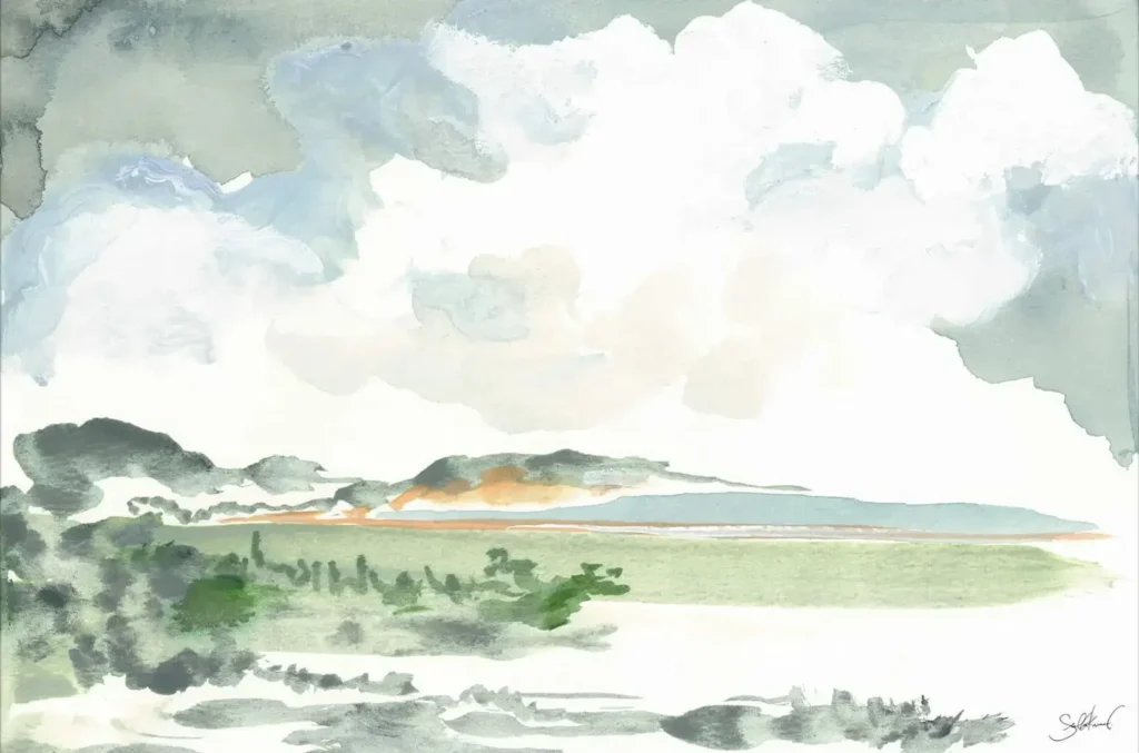 Soft Watercolor Canvas for a Cozy Bedroom