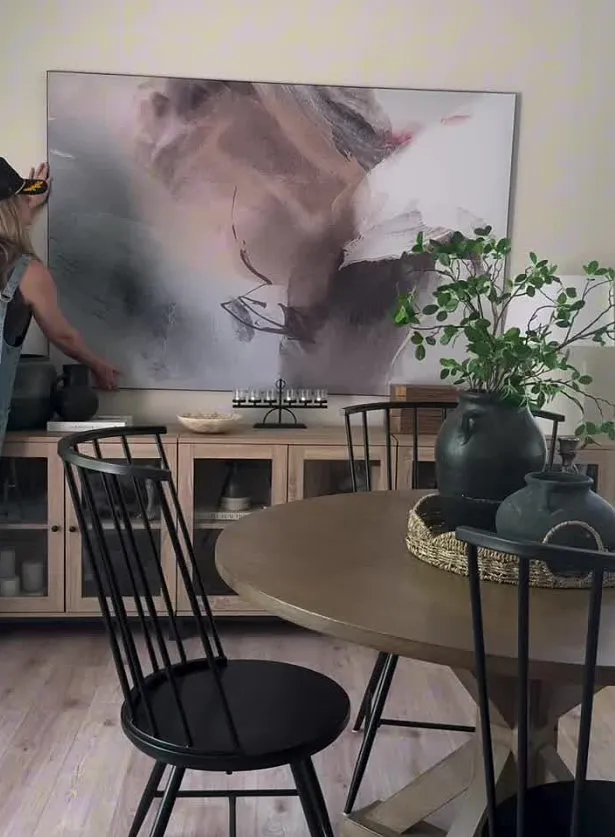 Abstarct Wall art in dining room space