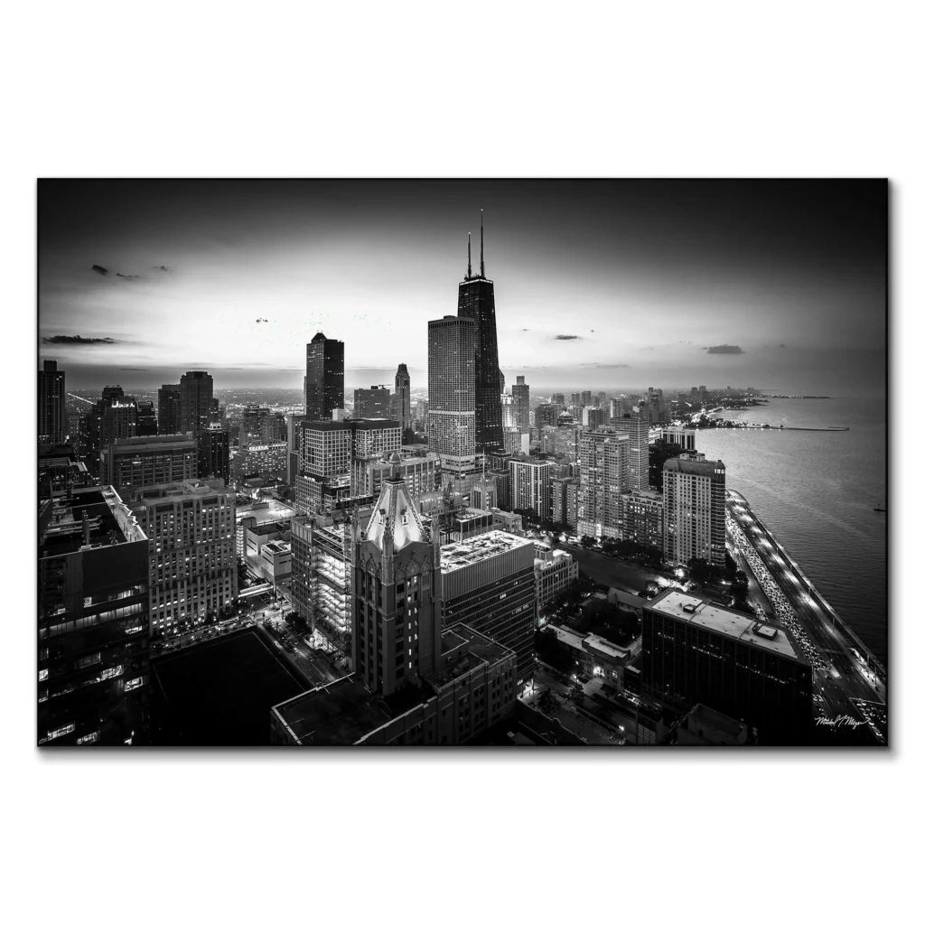 Black and White City Skyline Canvas Prints