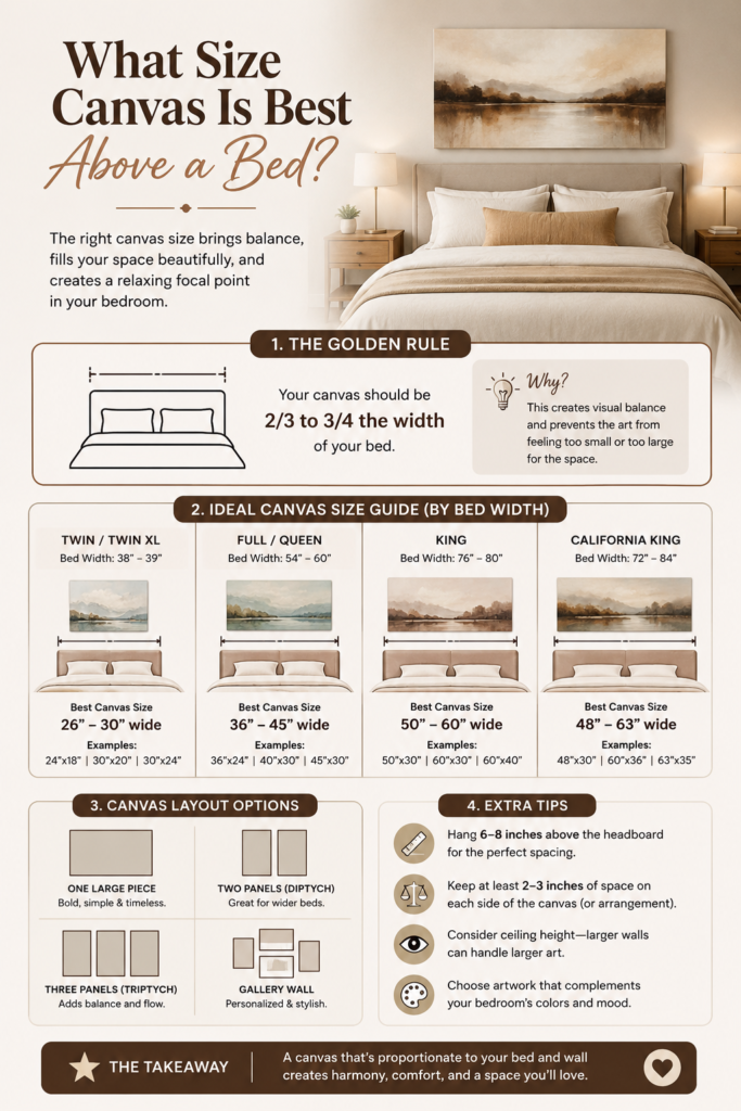 What Size Canvas Is Best Above a Bed?