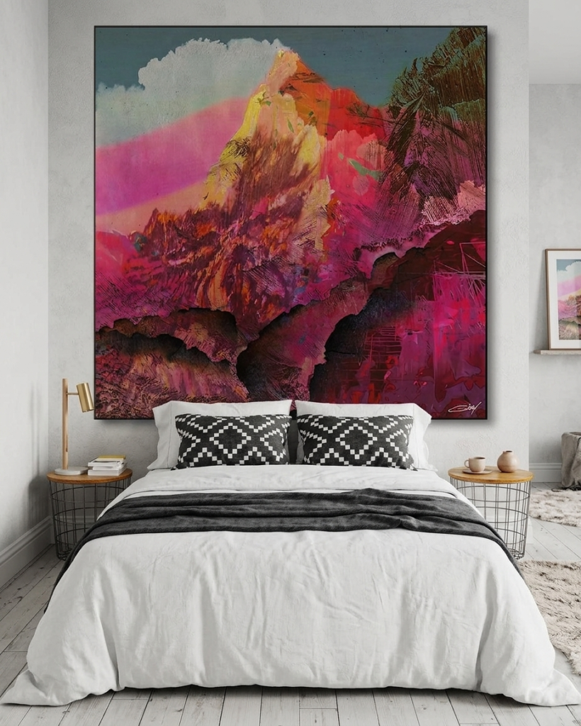 Colorful Canvas for a Warm Bedroom
