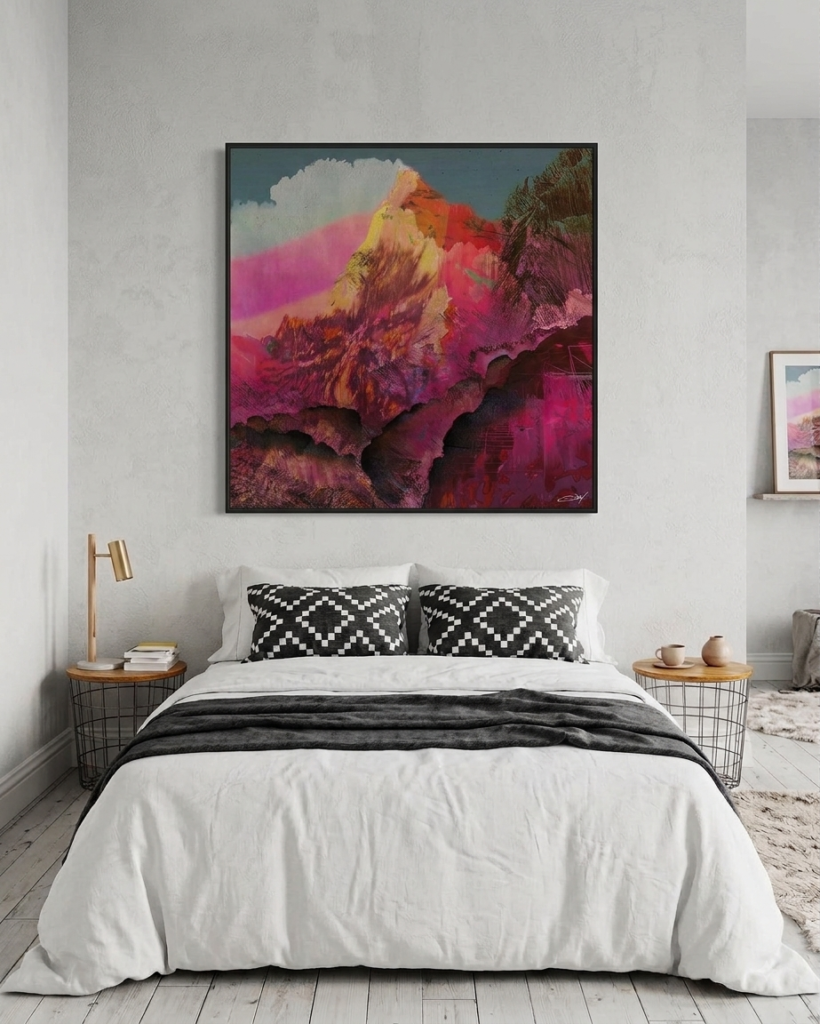 Colorful Canvas for a Warm Bedroom