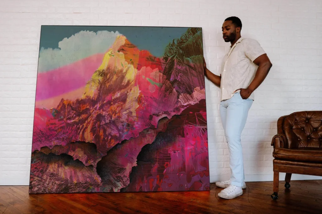 Colorful Canvas for a Warm Bedroom