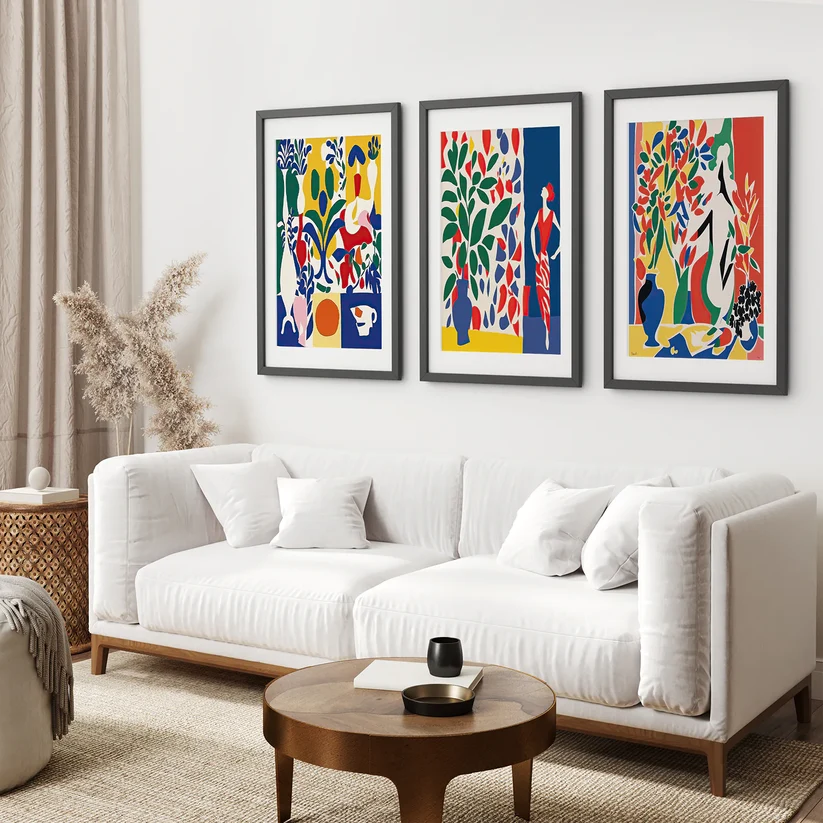 Colorful 3 Piece wall art set