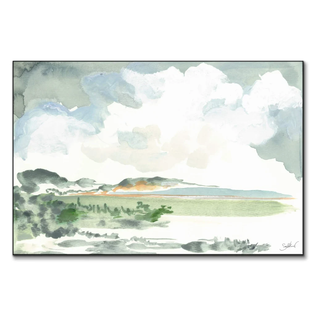 Soft Watercolor Canvas for a Cozy Bedroom