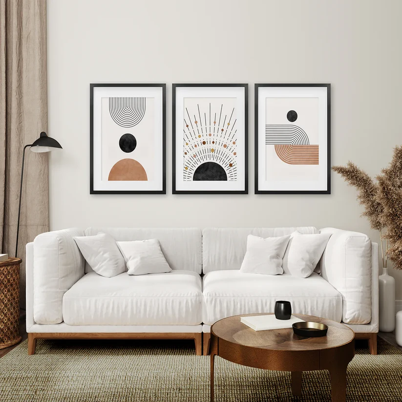 3-Piece Canvas Set for a Boho Bedroom