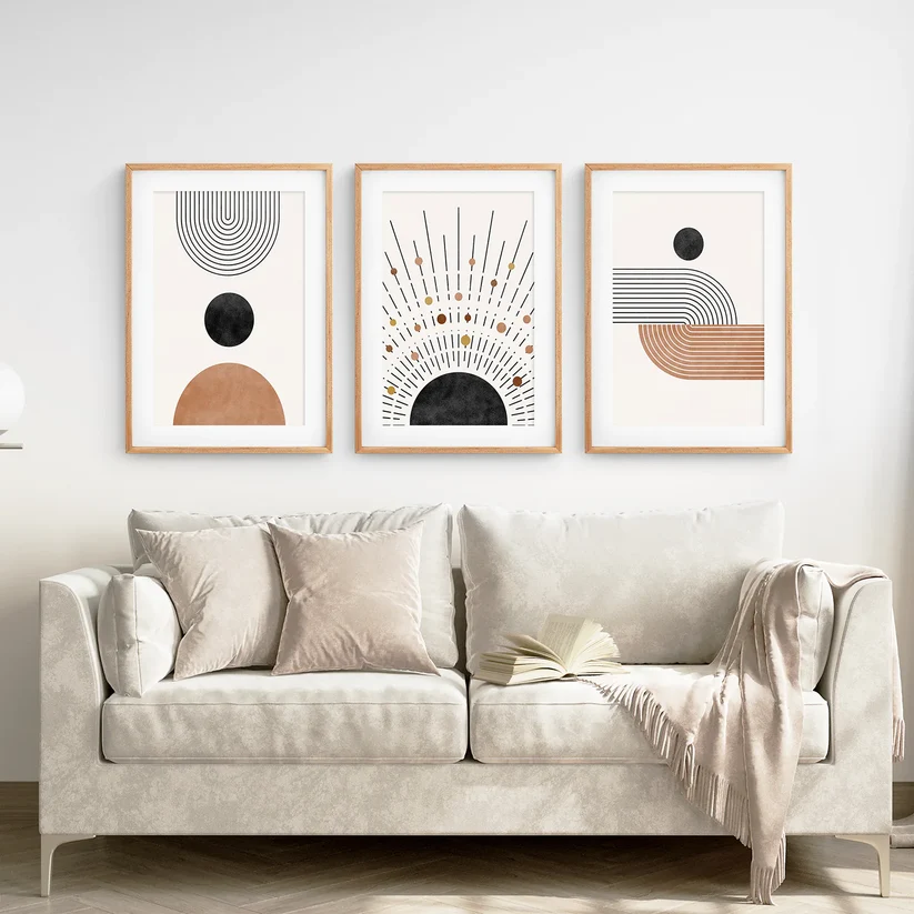 3-Piece Canvas Set for a Boho Bedroom