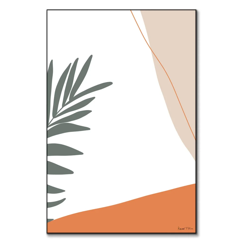 Floral leafy prints wall art set
