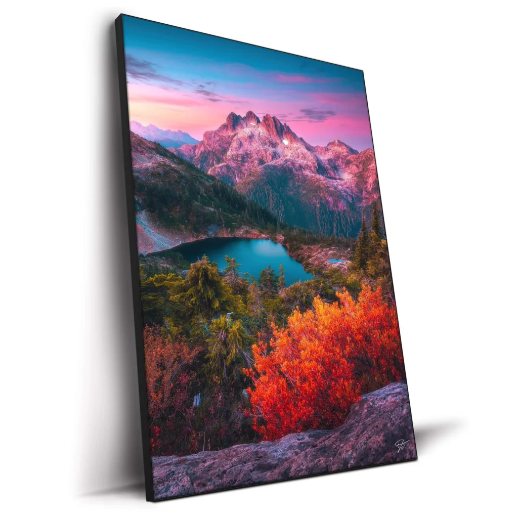 Mountain and Lake Landscape Canvas Wall Art 