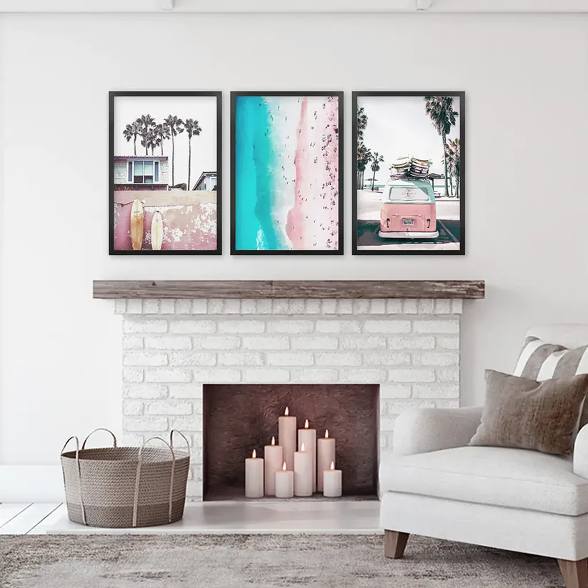 3 Piece wall art set of summer vibes