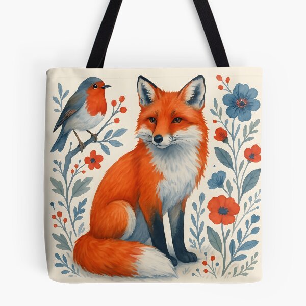 Red Fox Tote Bag