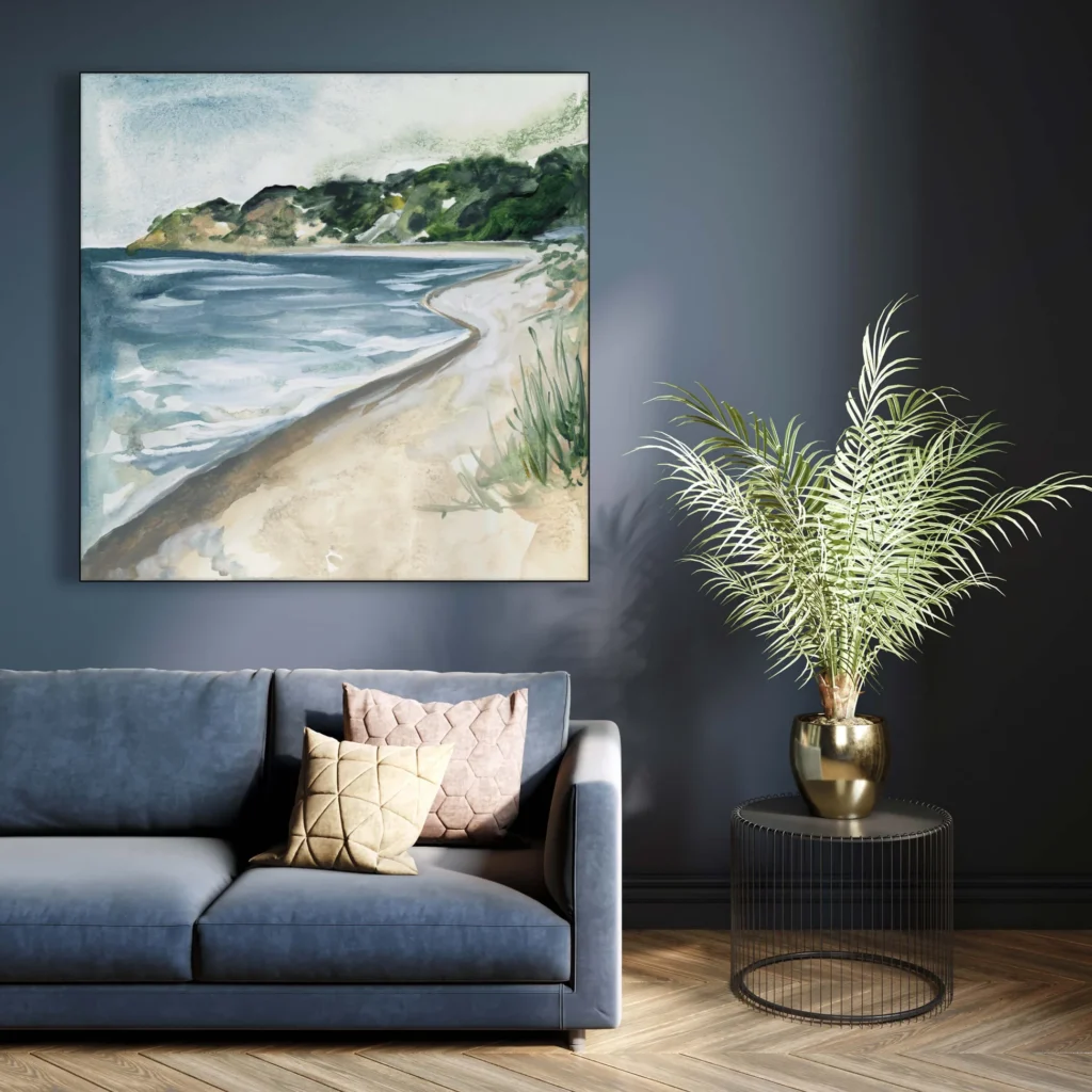 Beach watercolor wall art