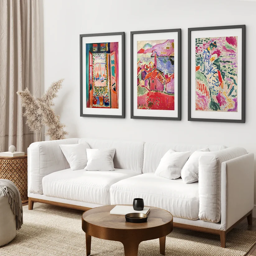 Henri Matisse Watercolor Landscape Set of 3