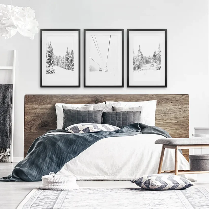 3 piece winter theme canvas wall art set