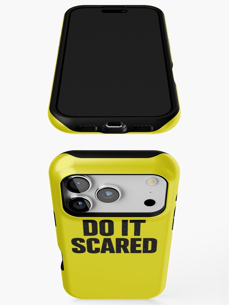 Do It Scared Bold Typography iPhone Case