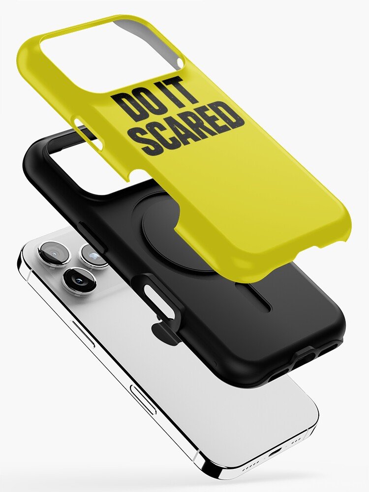 Do It Scared Bold Typography iPhone Case