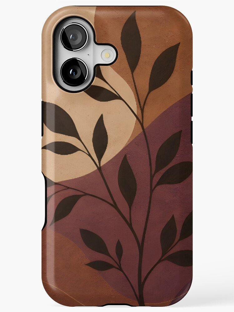 Divine Damson and Warm Mahogany Abstract Organic Waves iPhone Case