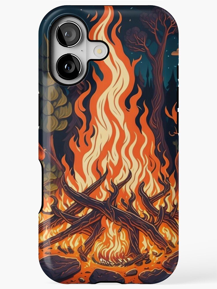 Bonfire Camping Warm Embers iPhone Case