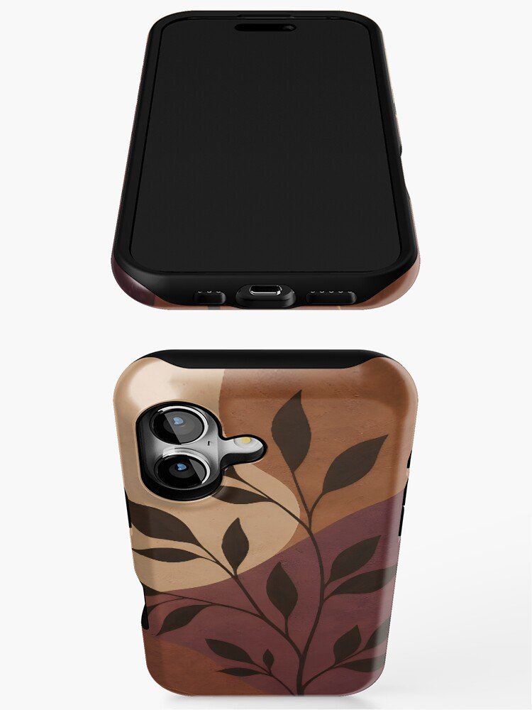 Divine Damson and Warm Mahogany Abstract Organic Waves iPhone Case
