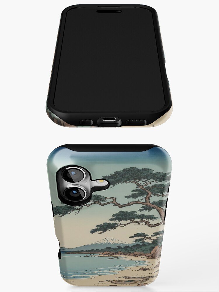 Coastal Pine Trees Japanese Ukiyo-e Art iPhone Case