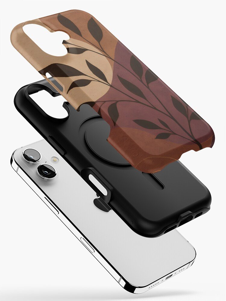 Divine Damson and Warm Mahogany Abstract Organic Waves iPhone Case