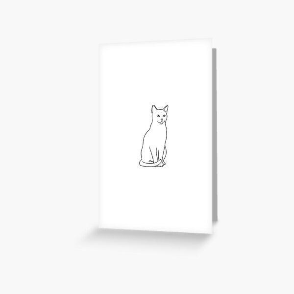 Sitting Cat Greeting Card