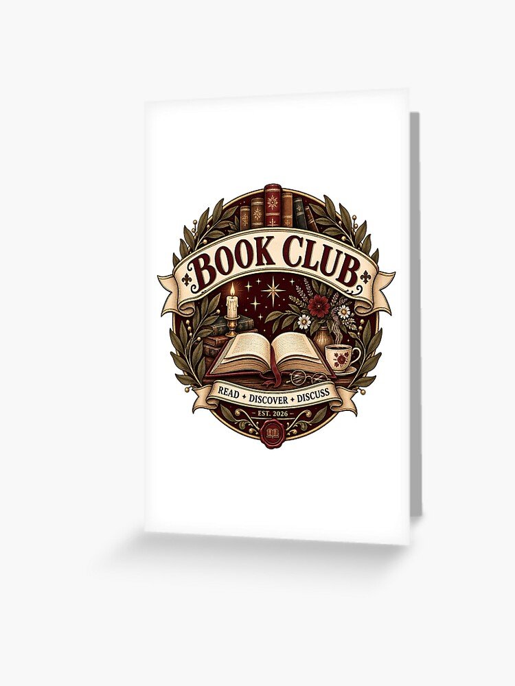 Vintage Book Club Greeting Card