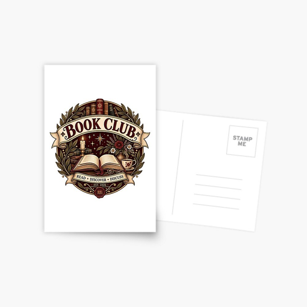 Vintage Book Club Greeting Card