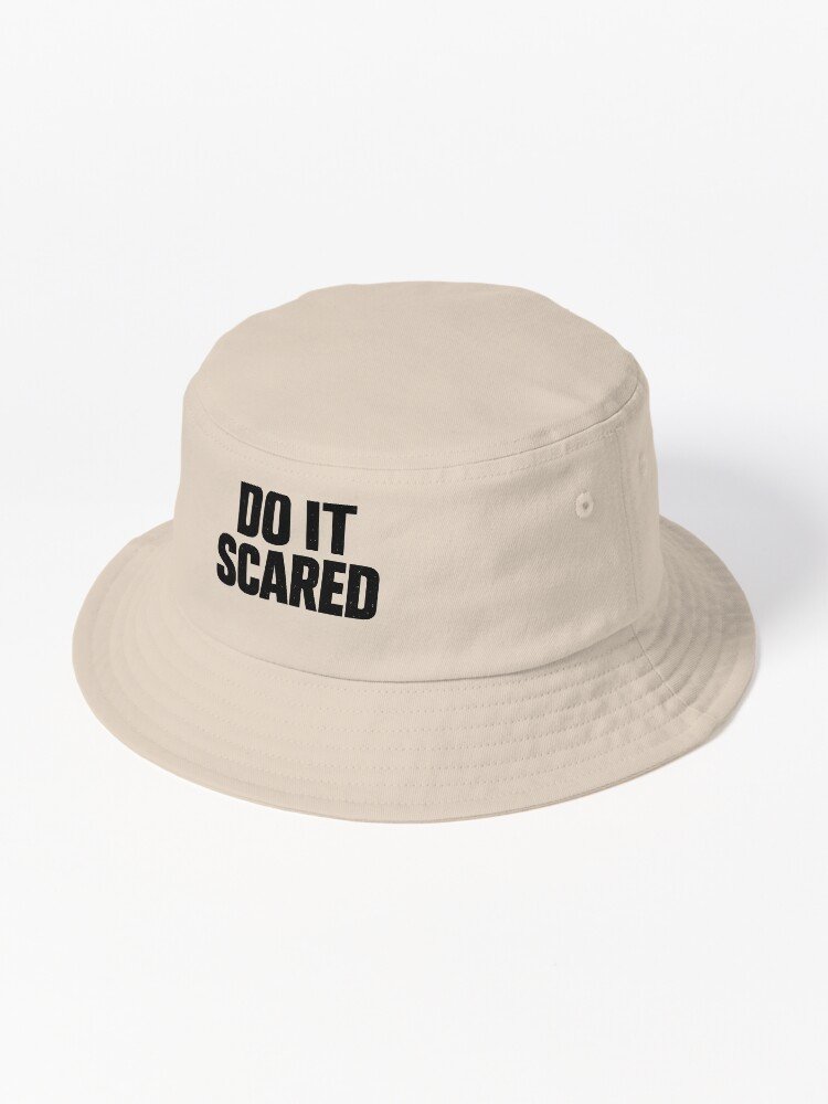 "Do It Scared" Bold Typography Bucket Hat