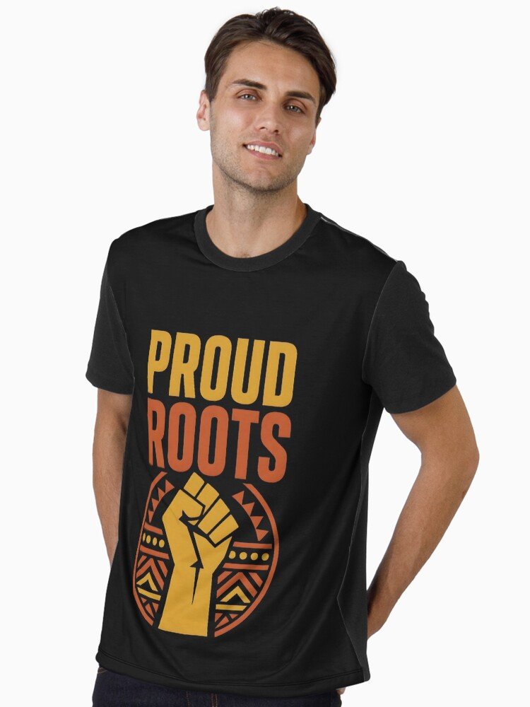 Black Culture Pride Bold Statement T-Shirt with a man wearing