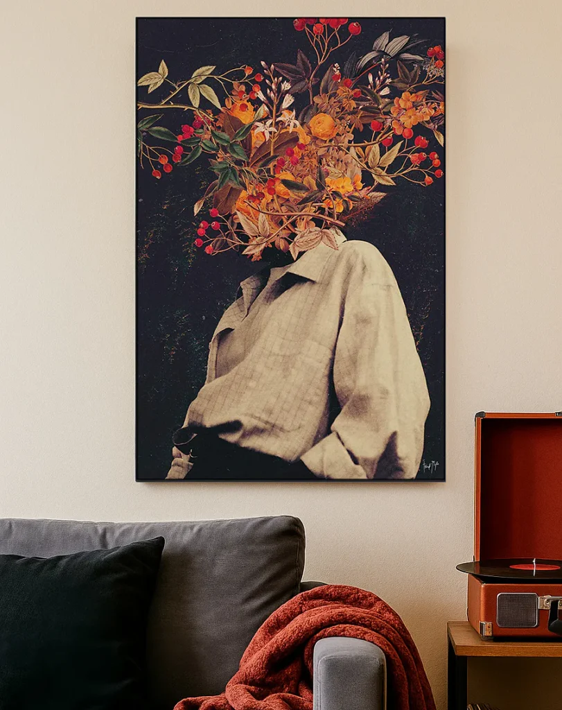 Botanical Canvas for a Cozy Bedroom