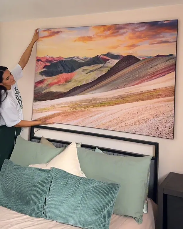 Large Canvas Peru Rainbow Mountain Sunset Wall art 