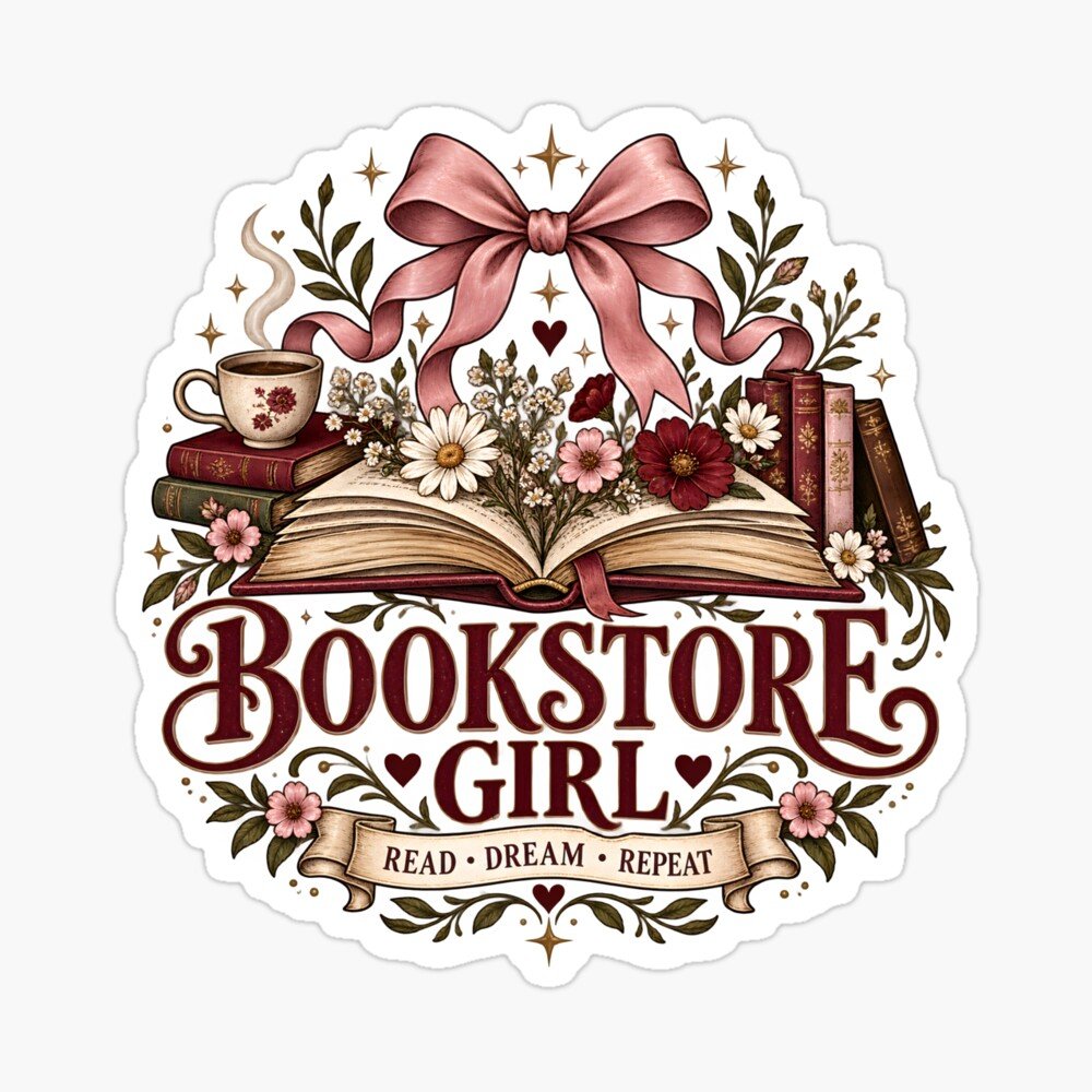 Bookstore Girl Sticker