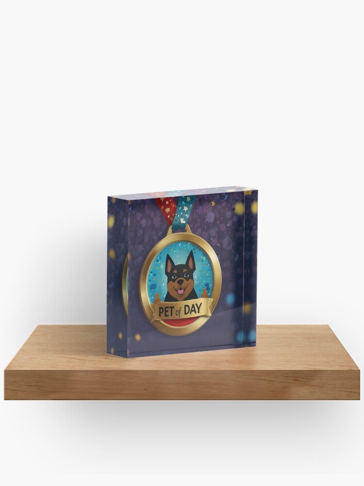 Paw Print Pet Day Hero Acrylic Block