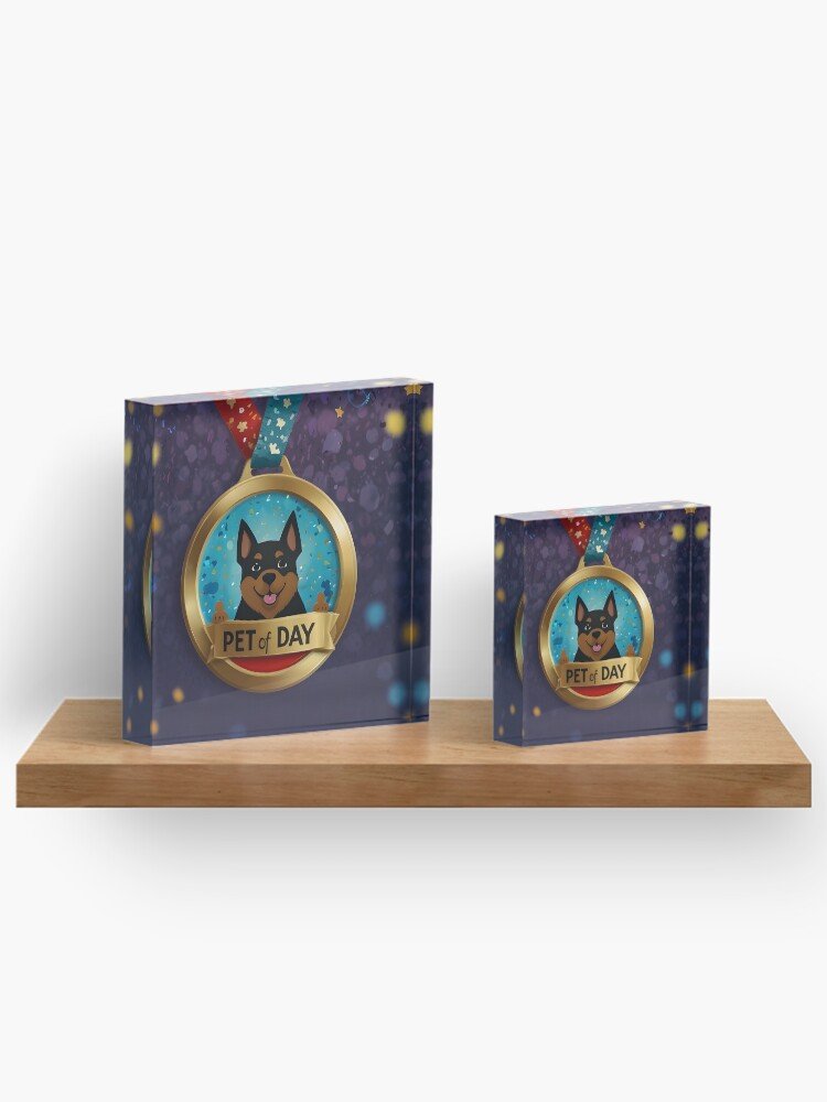 Paw Print Pet Day Hero Acrylic Block