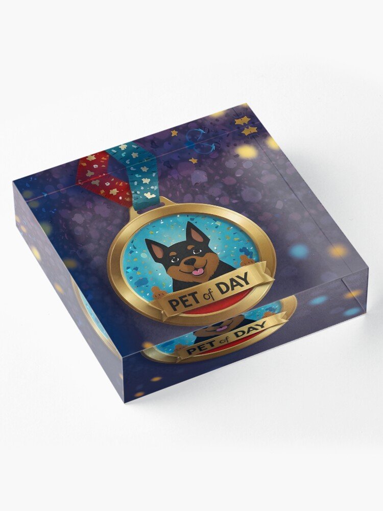 Paw Print Pet Day Hero Acrylic Block