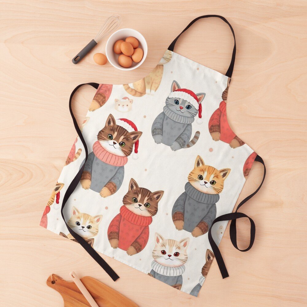 cats kitchen apron