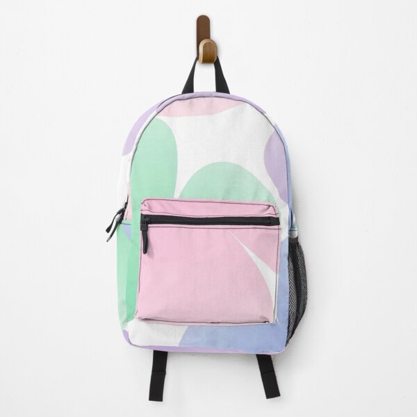 Abstract Floral Shapes Print – Modern Art Backpack
