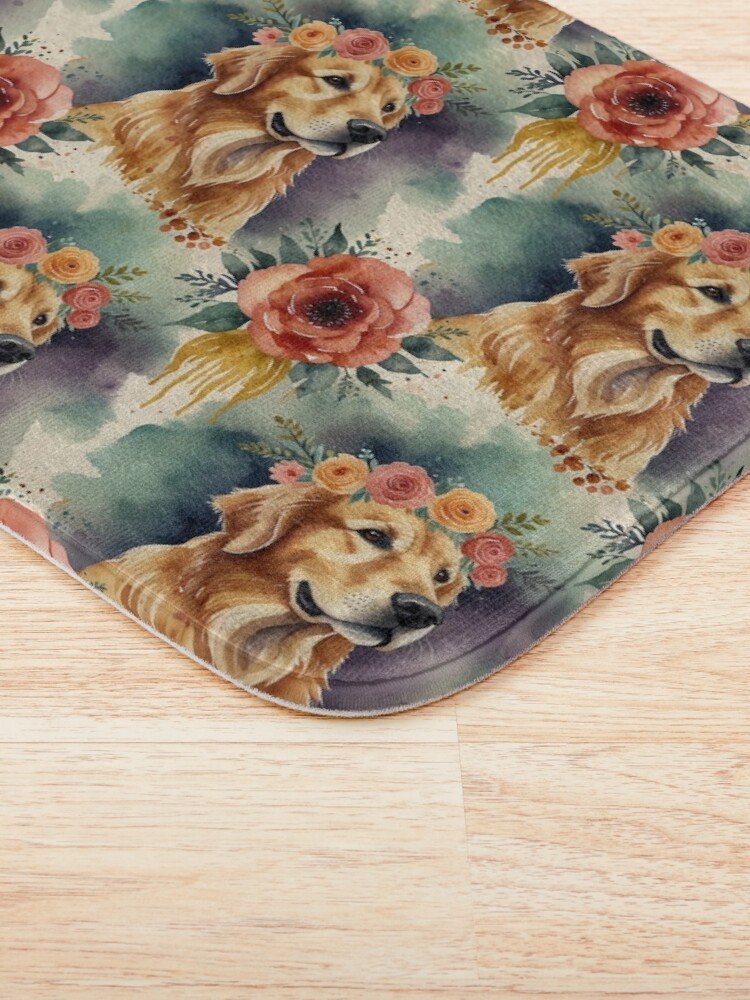 Golden Hour Pup Sunset Labrador Bath Mat