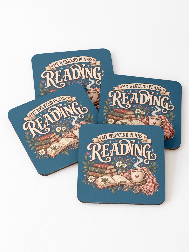 My Weekend Plans Reading Coasters