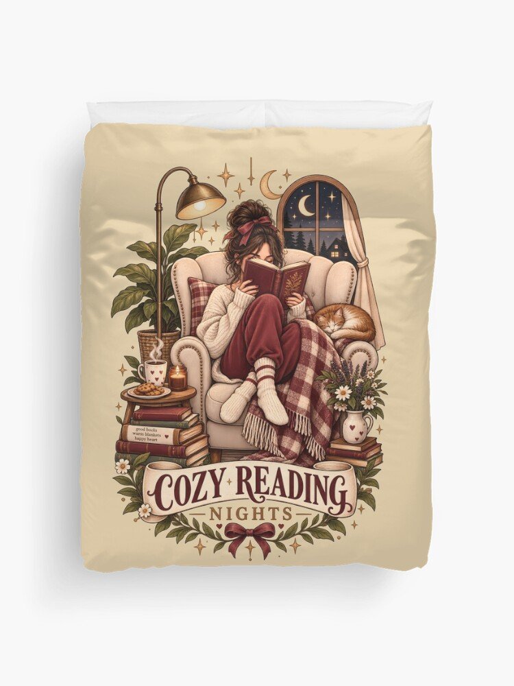 Cozy Reading Nights Duvet Cover