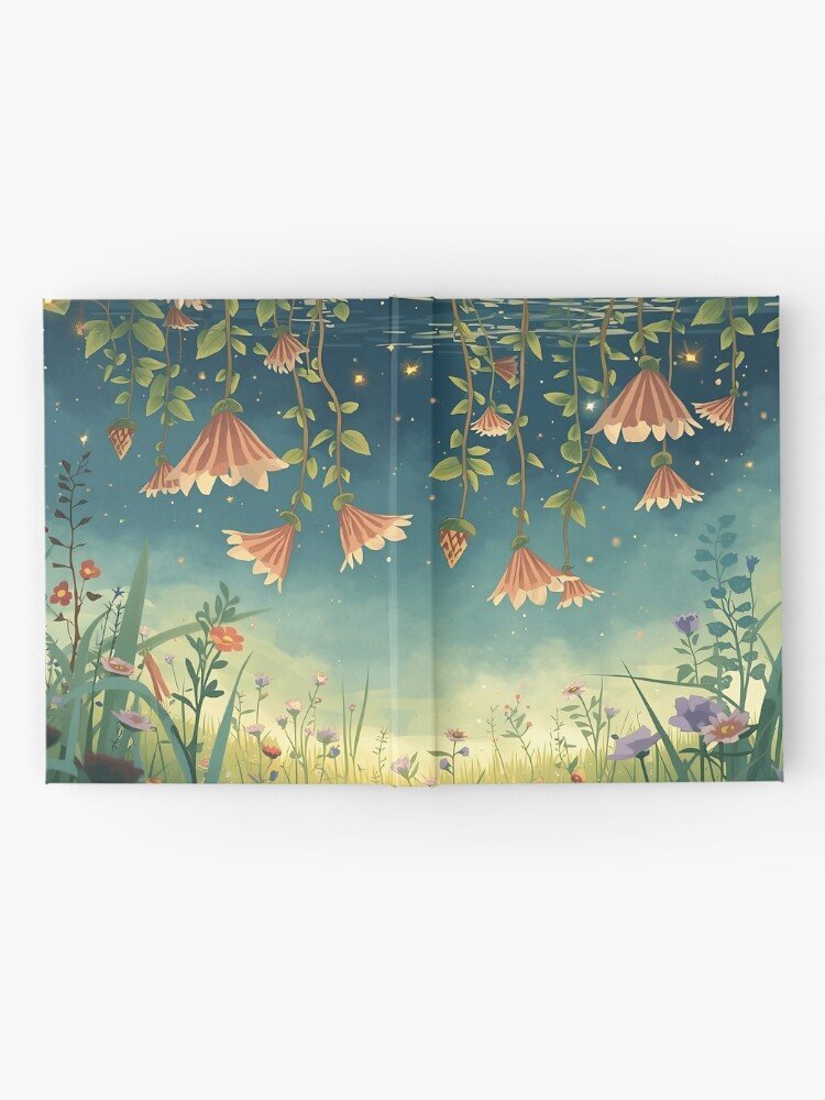Upside Down Flower Meadow Journal opened