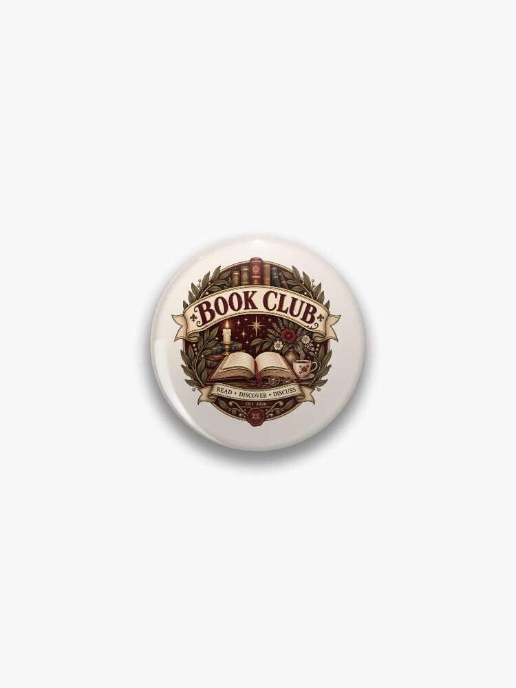Vintage Book Club Pin