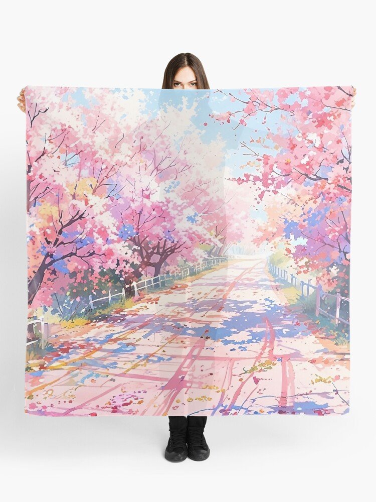 Cherry Blossom Road Scarf