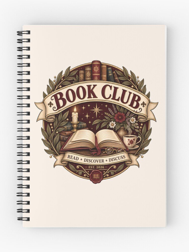 Vintage Book Club Spiral Notebook