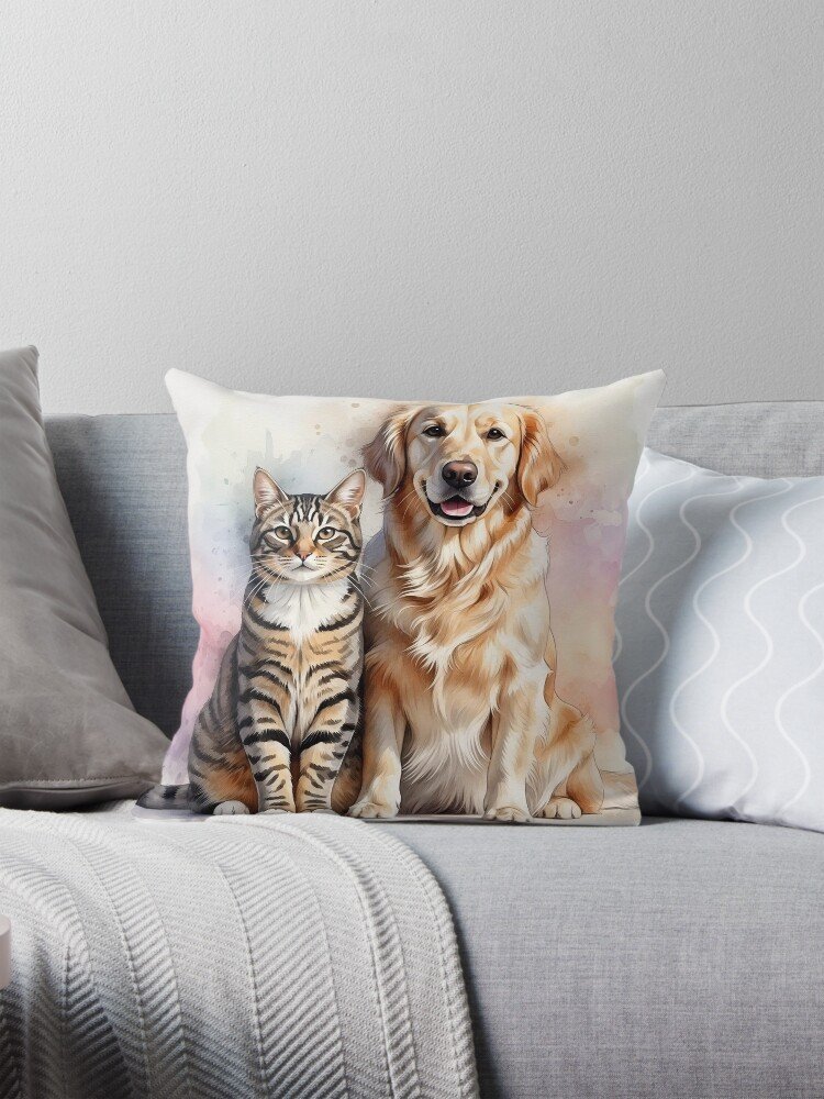 cat and dog pillow