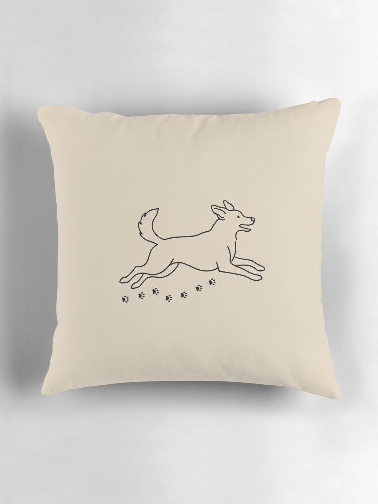 Paws & Pawprints Throw Pillow