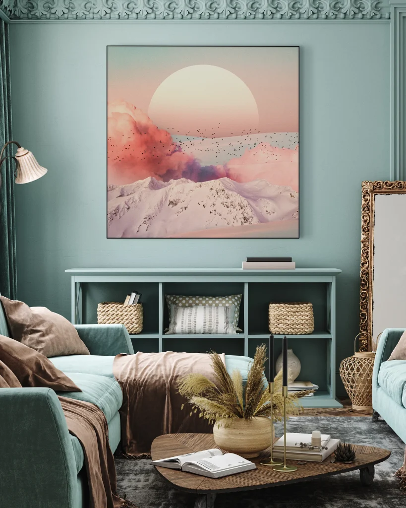 Landscape of Calmness wall art in a living room