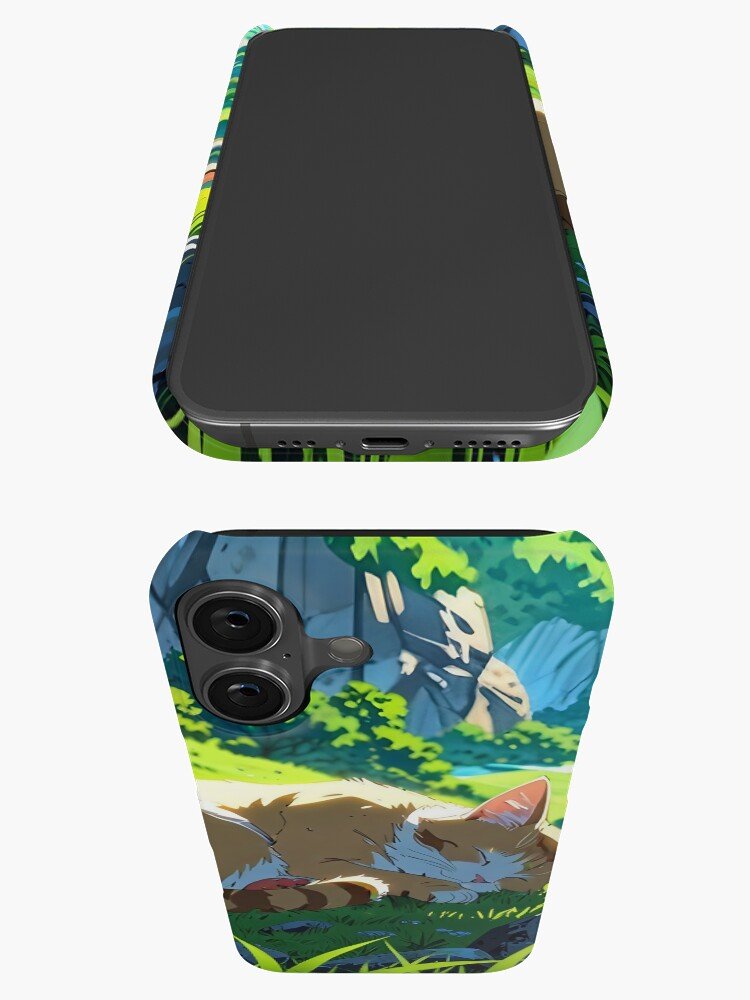 Ghibli Style: Cat Sleeping iPhone Case