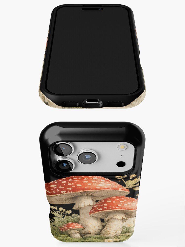 Minimalist Botanical Mushroom Cottagecore Woodland iPhone 17 Pro Case